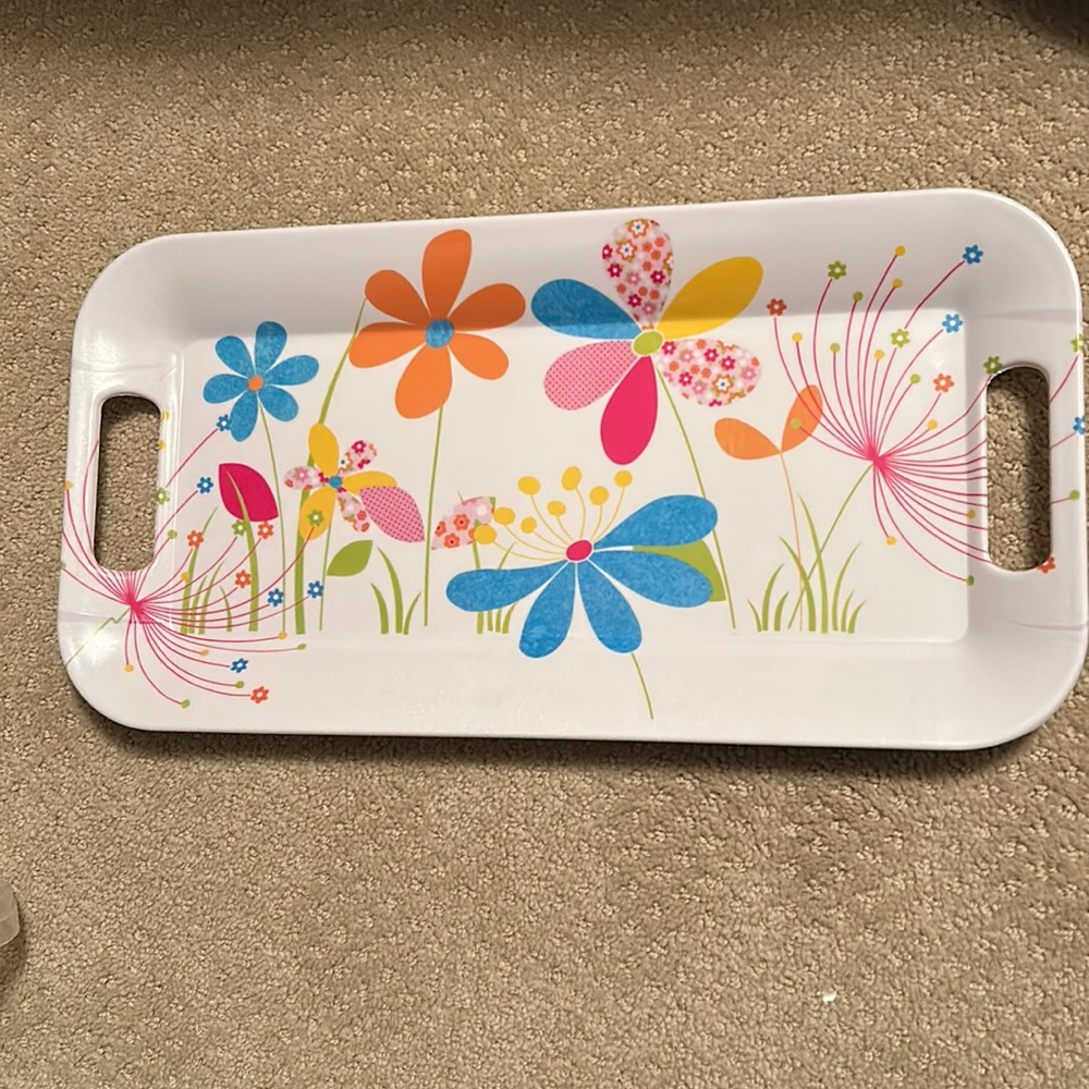 Melamine Flower Breakfast Tray - Easter Summer